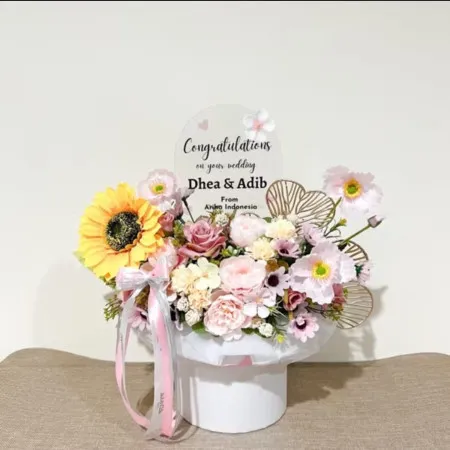 Bloom Box Akrilik Ucapan Wedding Senen